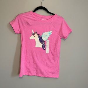 Cat & Jack unicorn sequin tshirt